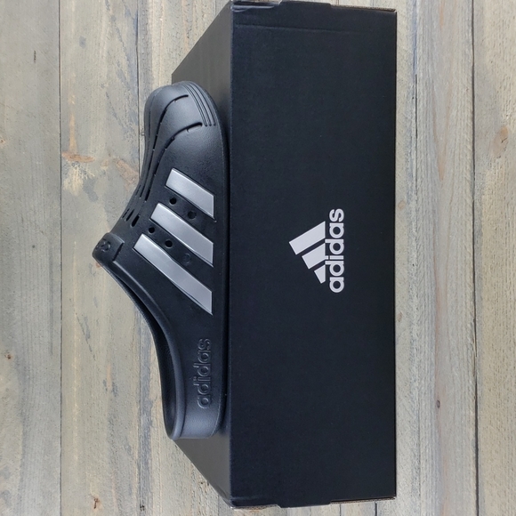 adidas Other - adidas Adilette Clogs Slip On Clogs For Everyday Comfort Black Silver